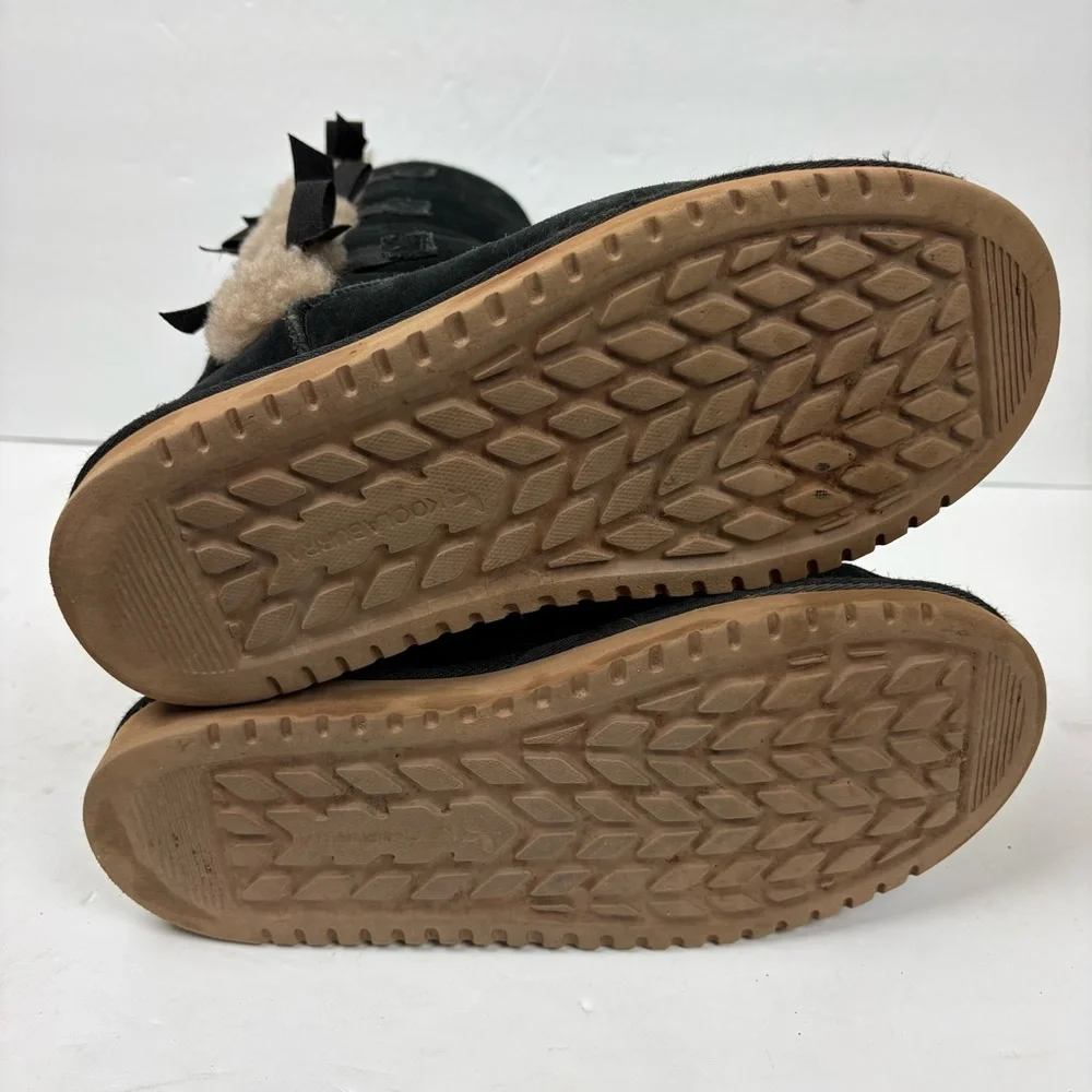 Koolaburra by Ugg Victoria Tall Winter Snow Boots Black Bows Women’s size 7